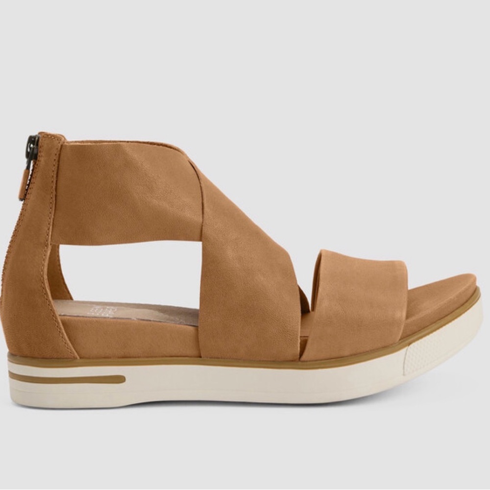 Eileen Fisher Sport Tumbled Leather Sneaker Sandal - Never worn + New w/box